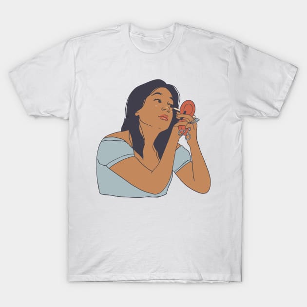 Pretty Gal doing makeup T-Shirt by ToughCookie98